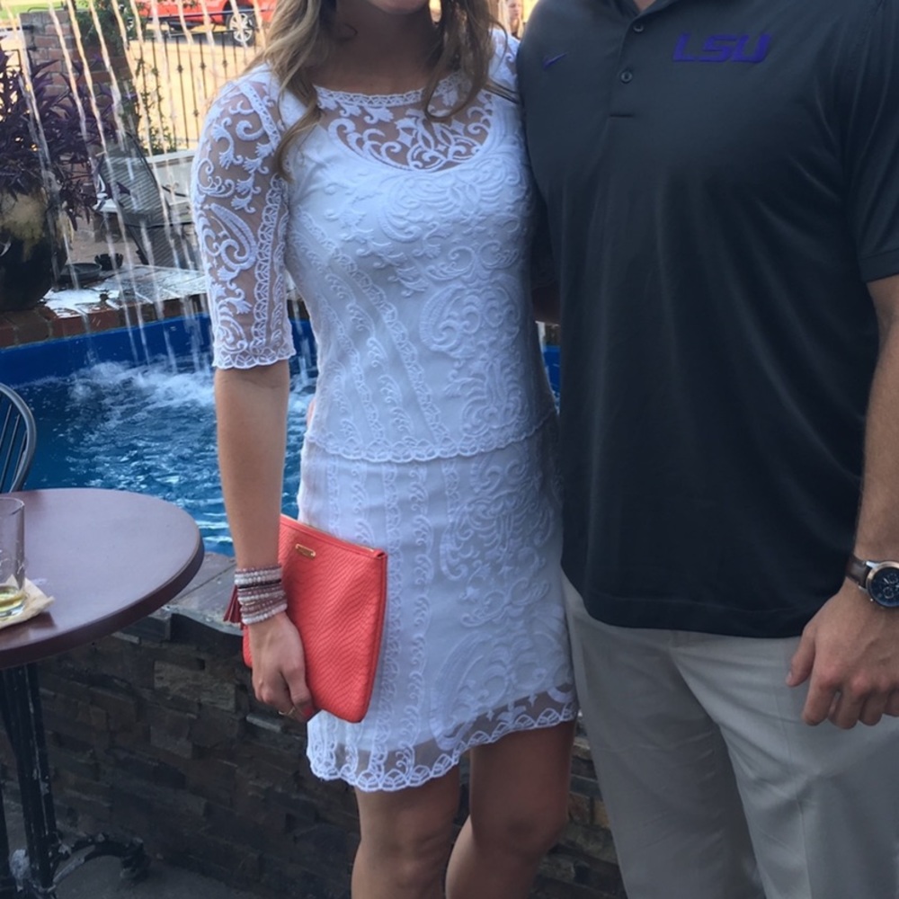 Laundry White Lace Dress